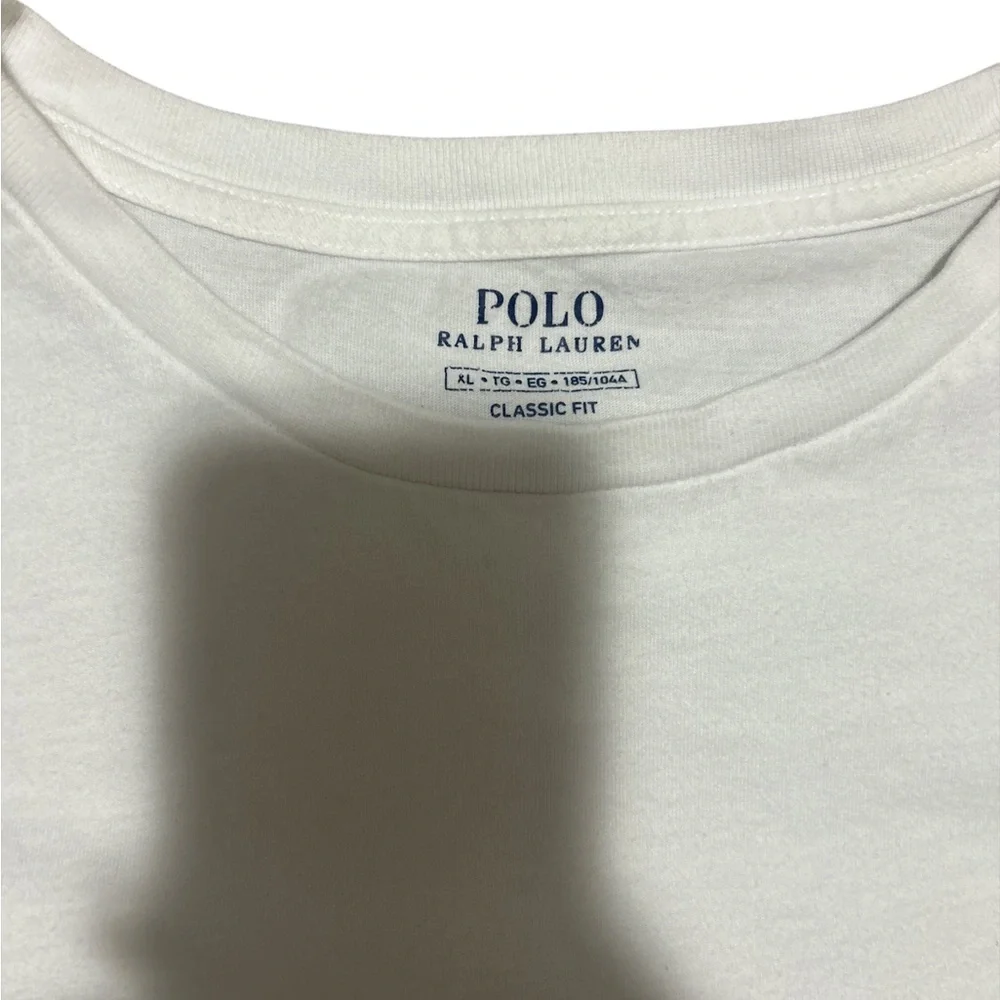 Lot of 2 Polo Ralph Lauren XL White Big Pony Tee Blue Pima Soft Touch Polo - Picture 8 of 12